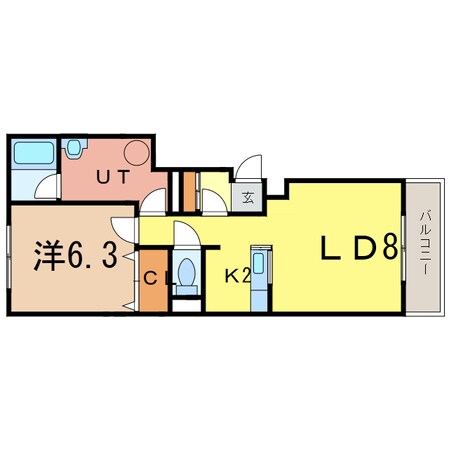 エスティ三番舘214-10の物件間取画像